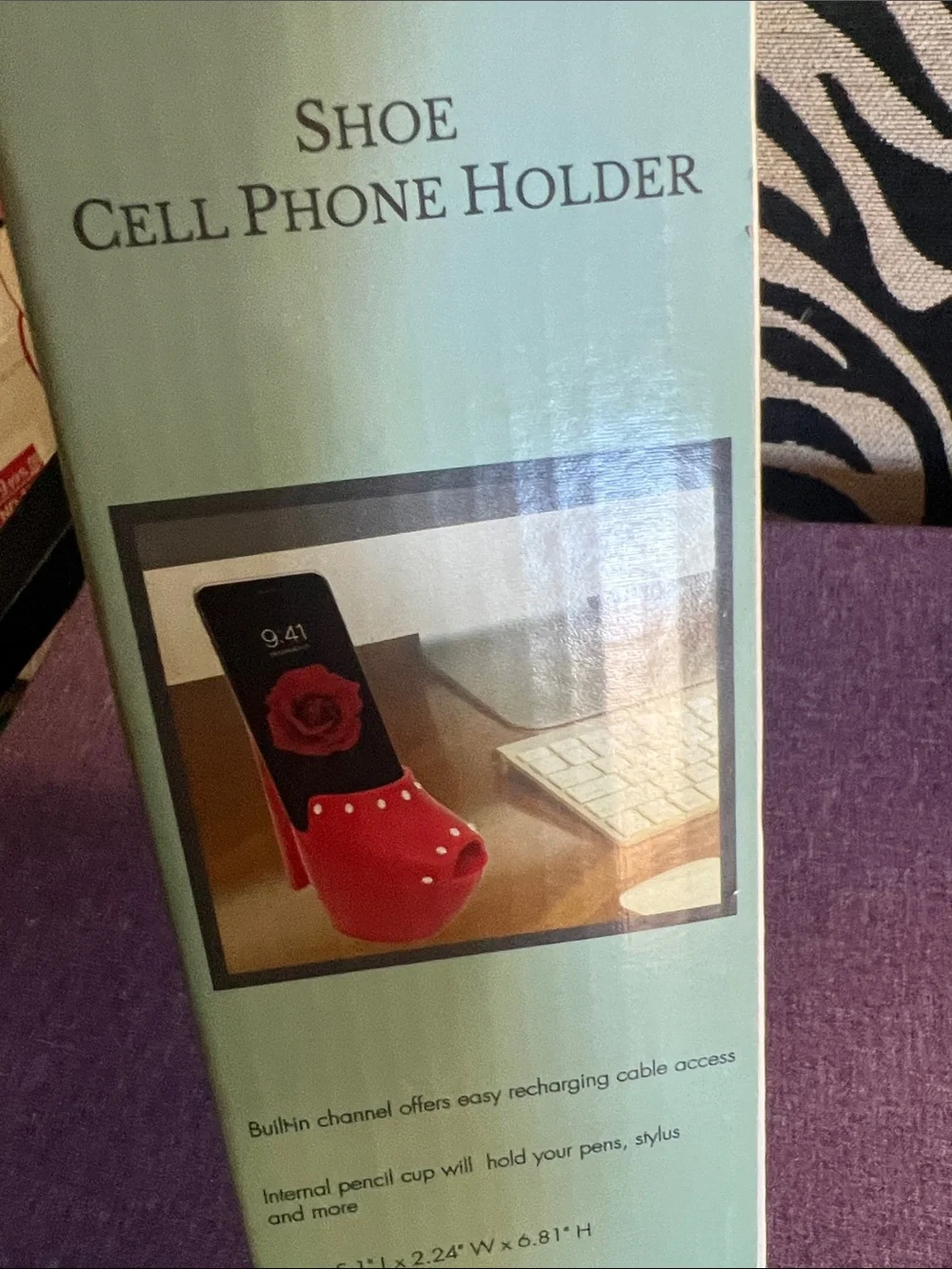 Red High Heel Shoe Cell Phone Stand - Decorative Smartphone Holder